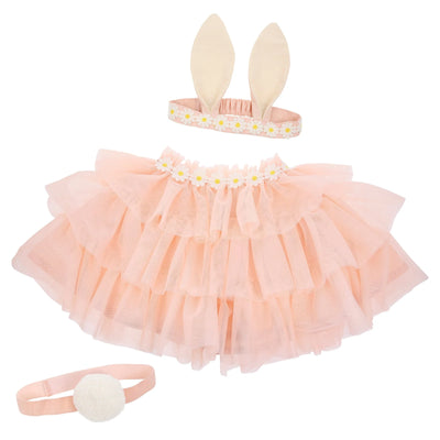 Peach bunny cape costume