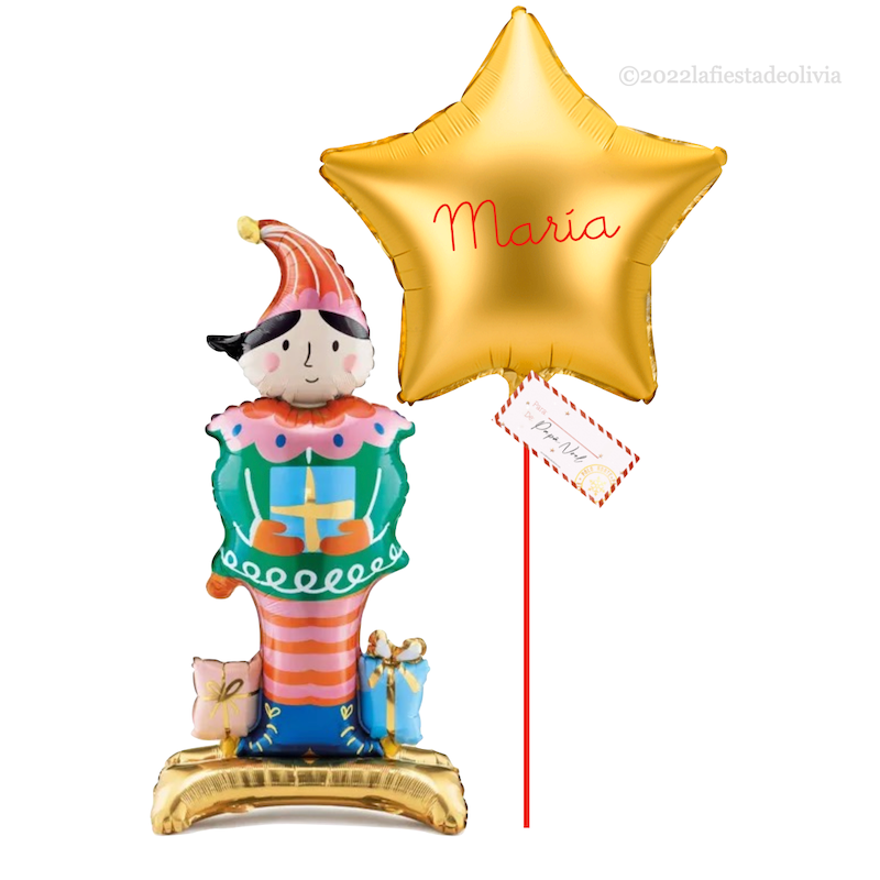 Set deco Elf and star inflated with helium<br> (only Barcelona and Madrid)