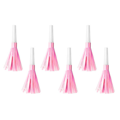 Pink tassel blowouts / 6 pcs.