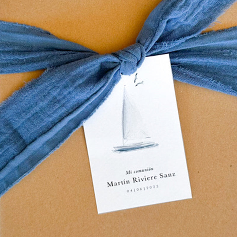 Eco personalized notebook Sailboat / 6 pcs.