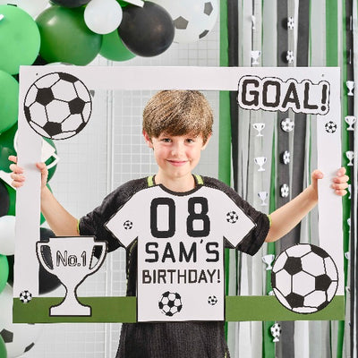 Moldura fotográfica Happy Birthday Futebol personalizado