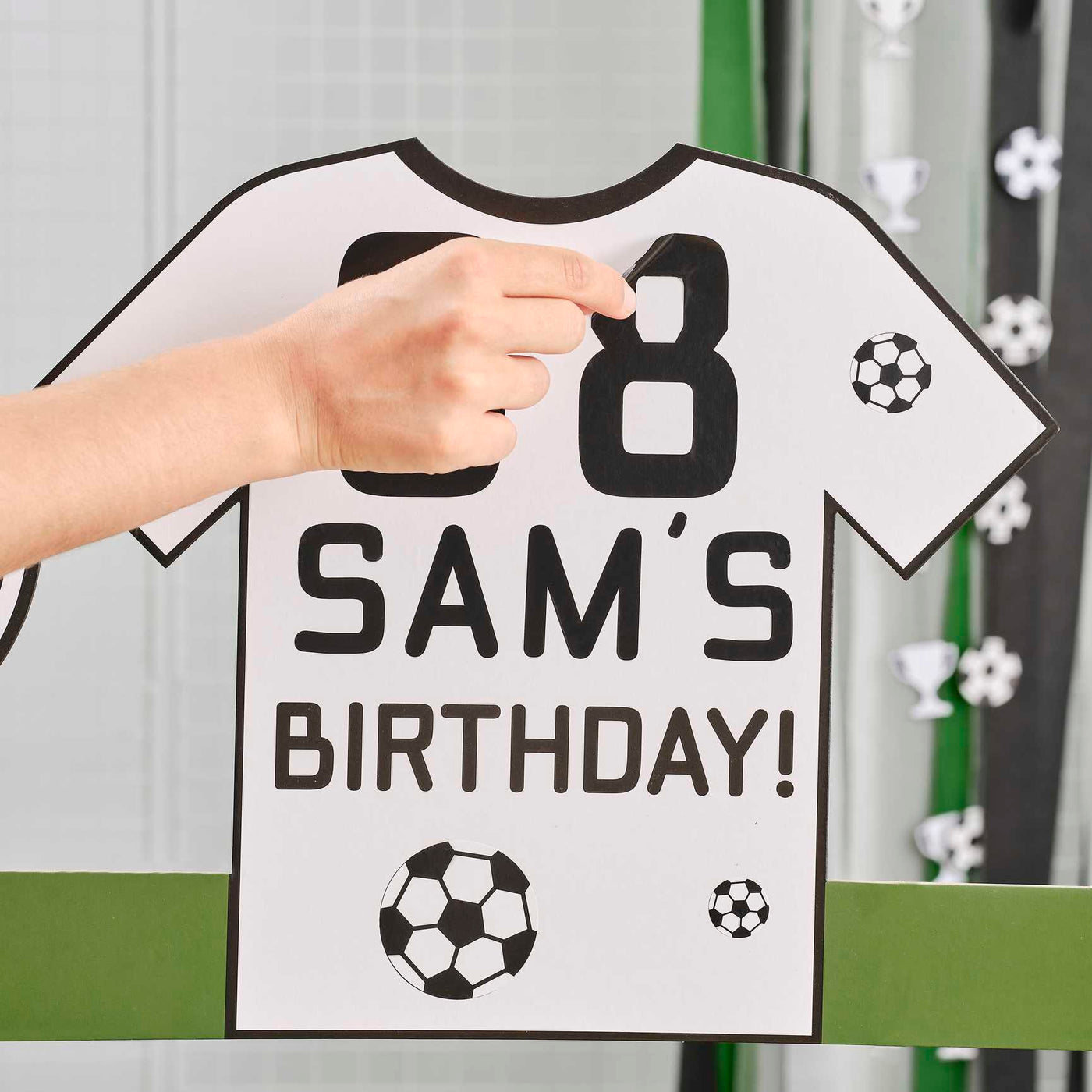 Moldura fotográfica Happy Birthday Futebol personalizado