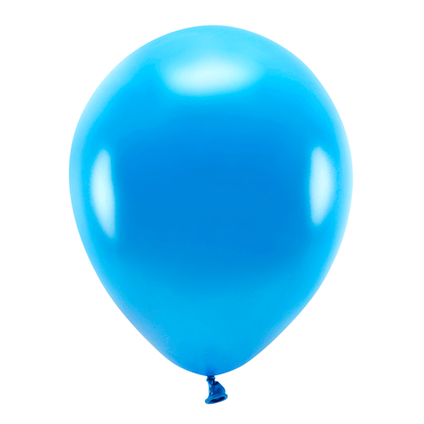 Balões ECO azul metálico eléctrico / 10 pcs.