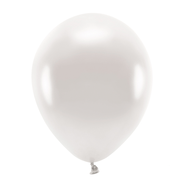 Balões ECO cetim branco / 10 pcs.
