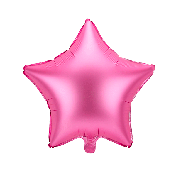Balão foil estrela fúcsia mate