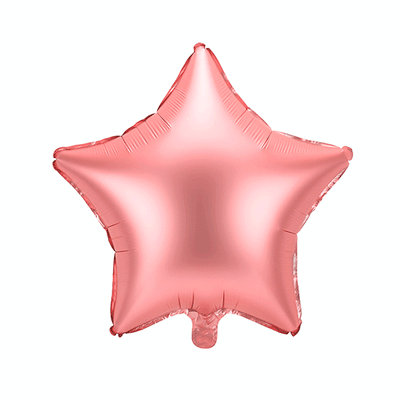 Matt rosegold star foil balloon