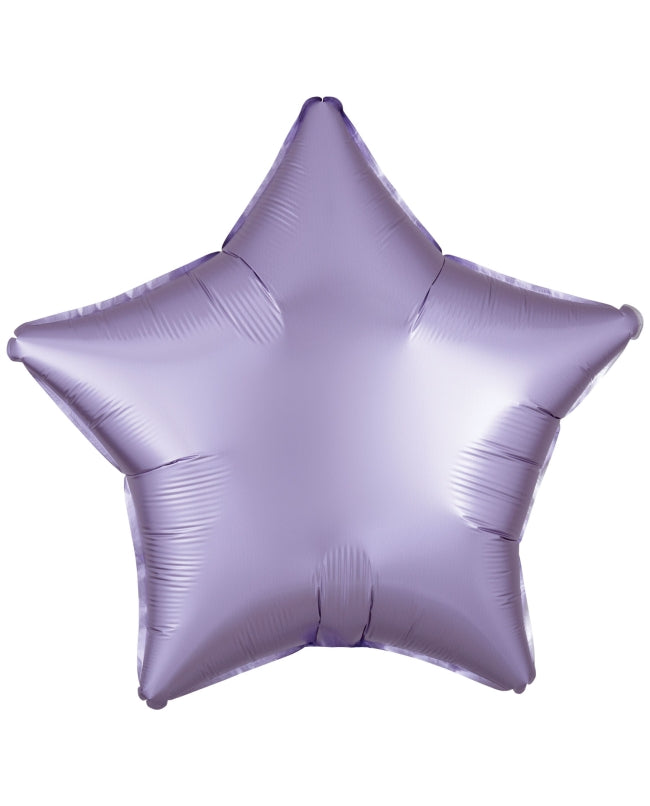 Lilac satin star Mylar balloon