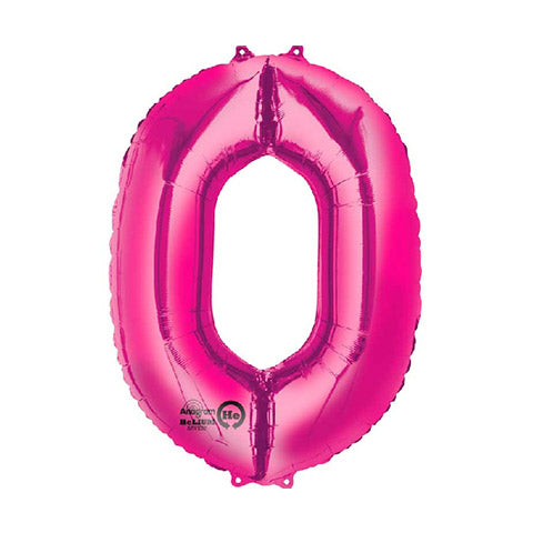 Balão foil 0 XL fúcsia Premium