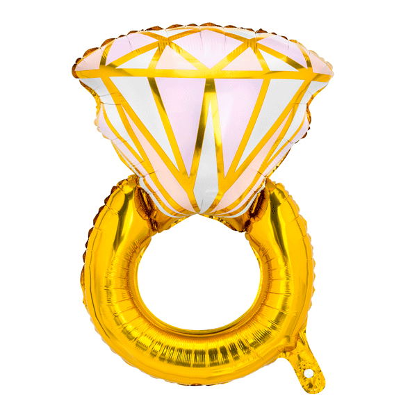 Globo Foil anillo dorado