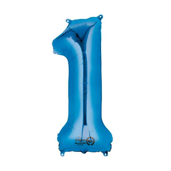 Balão Foil 1 XL azul Premium