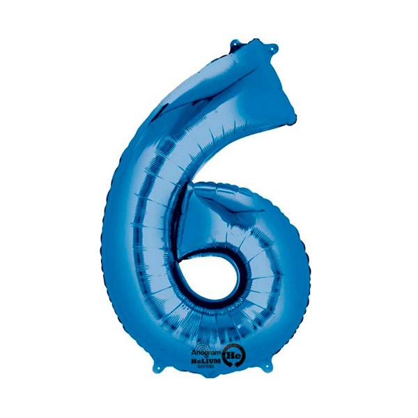 Balão Foil 6 XL azul Premium