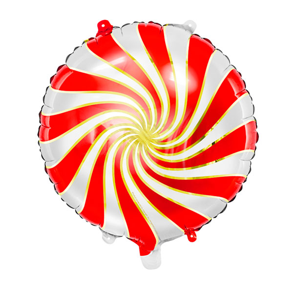 Red and Gold Candy Mylar Balloon