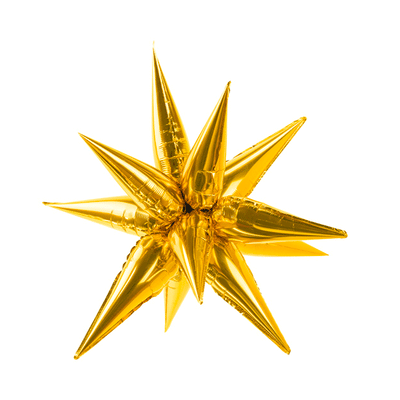 Balão Estrela 3D Dourado