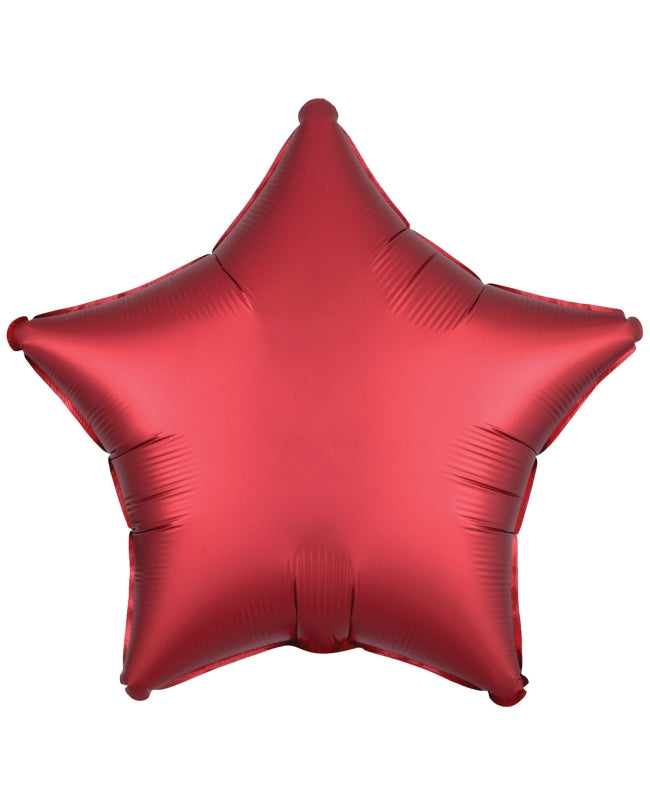 Mylar balloon star satin Red