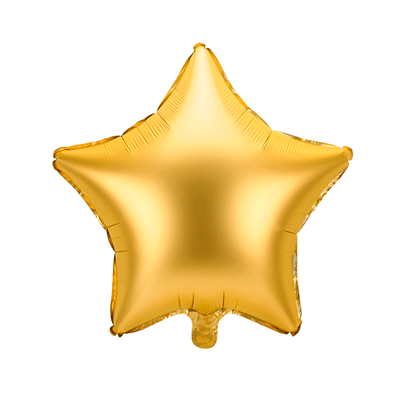 Balão foil estrela ouro mate