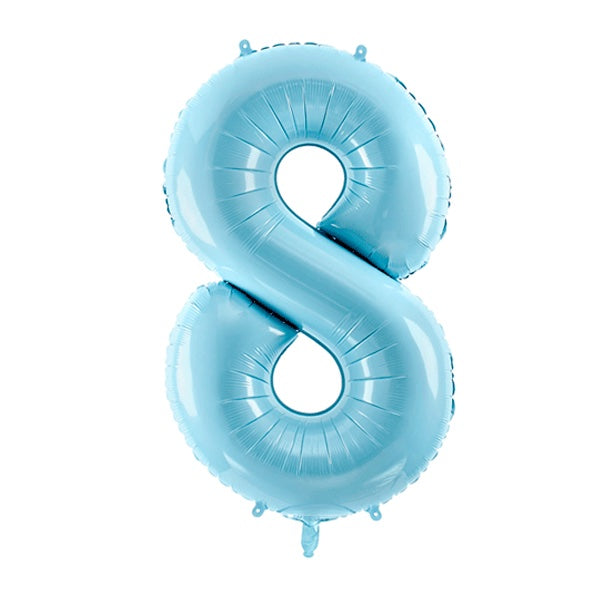Foil balloon Numbers XL baby blue basic