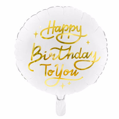 Balão foil Happy Birthday to you dourado