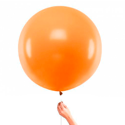 Matte orange XL latex balloon