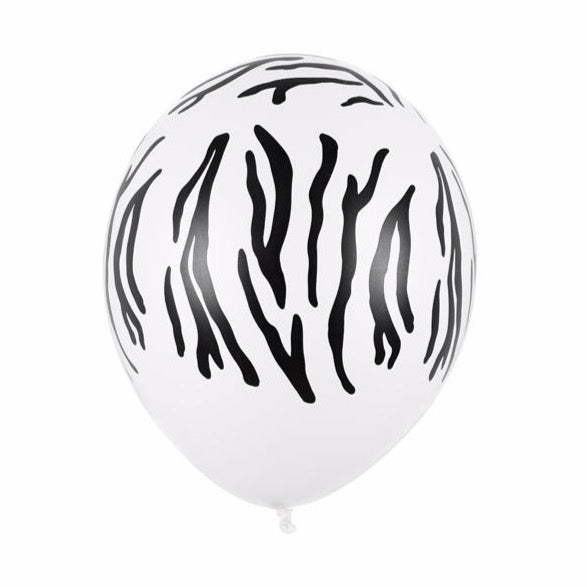 Balão de impressão animal zebra / 2 pcs.