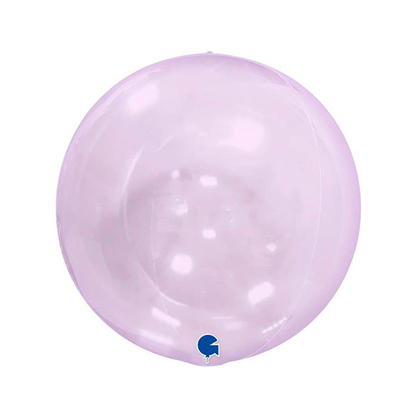 Globo bubble transparente lila ECO