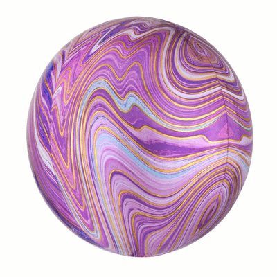 Balão Orbz mármore lilás