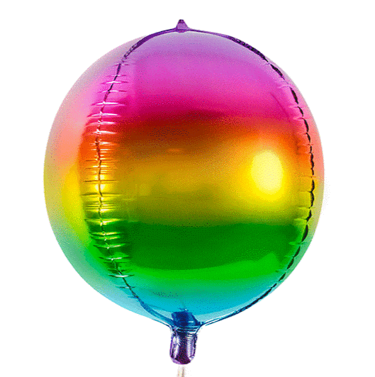 Balão Orbit de gradiente multicolorido 