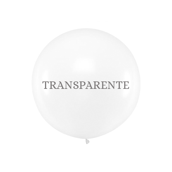 Latex balloon XL transparent satin