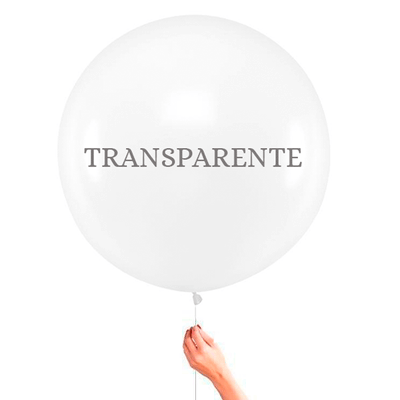 Balão Látex XL transparente acetinado