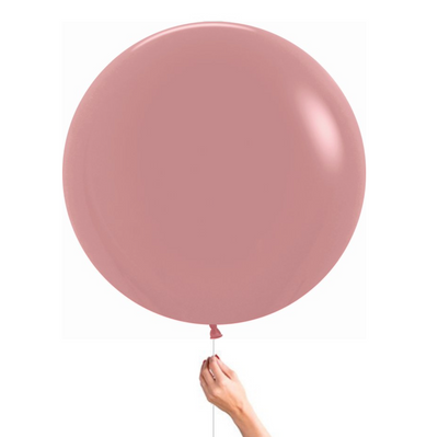 Balão L decorado com listras de tecido em rosa e vichy mostarda e flores