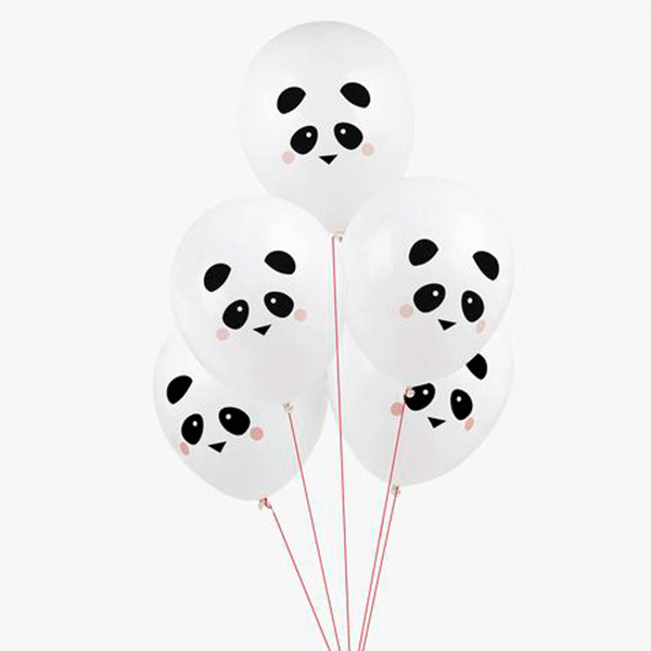Balões panda ecológicos / 5 pcs.