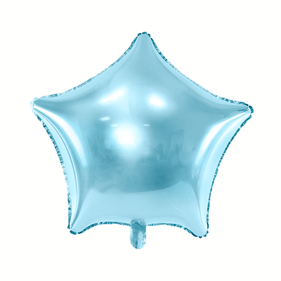 Sky blue star foil balloon