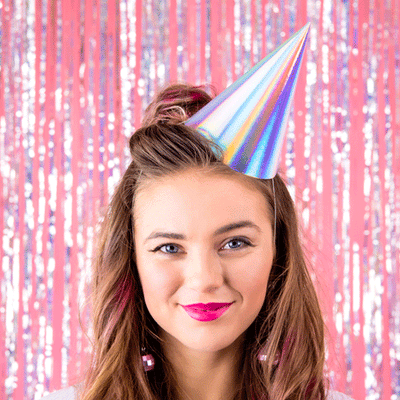 Iridescent party hat / 6 pcs.