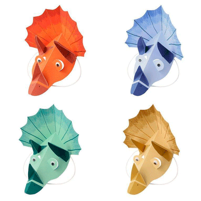Gorritos dinosaurio vintage de colores