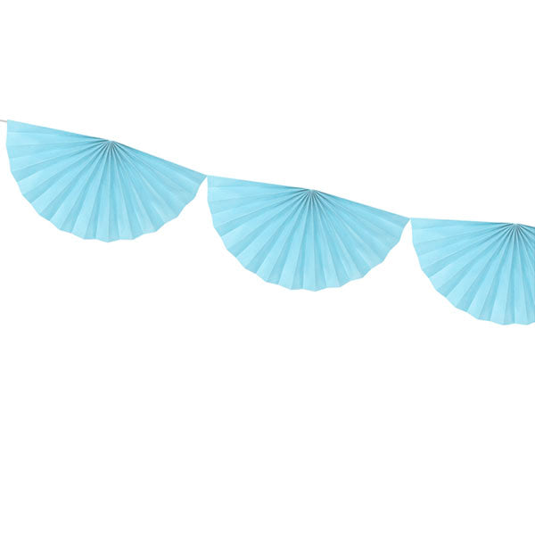 Light blue fan garland