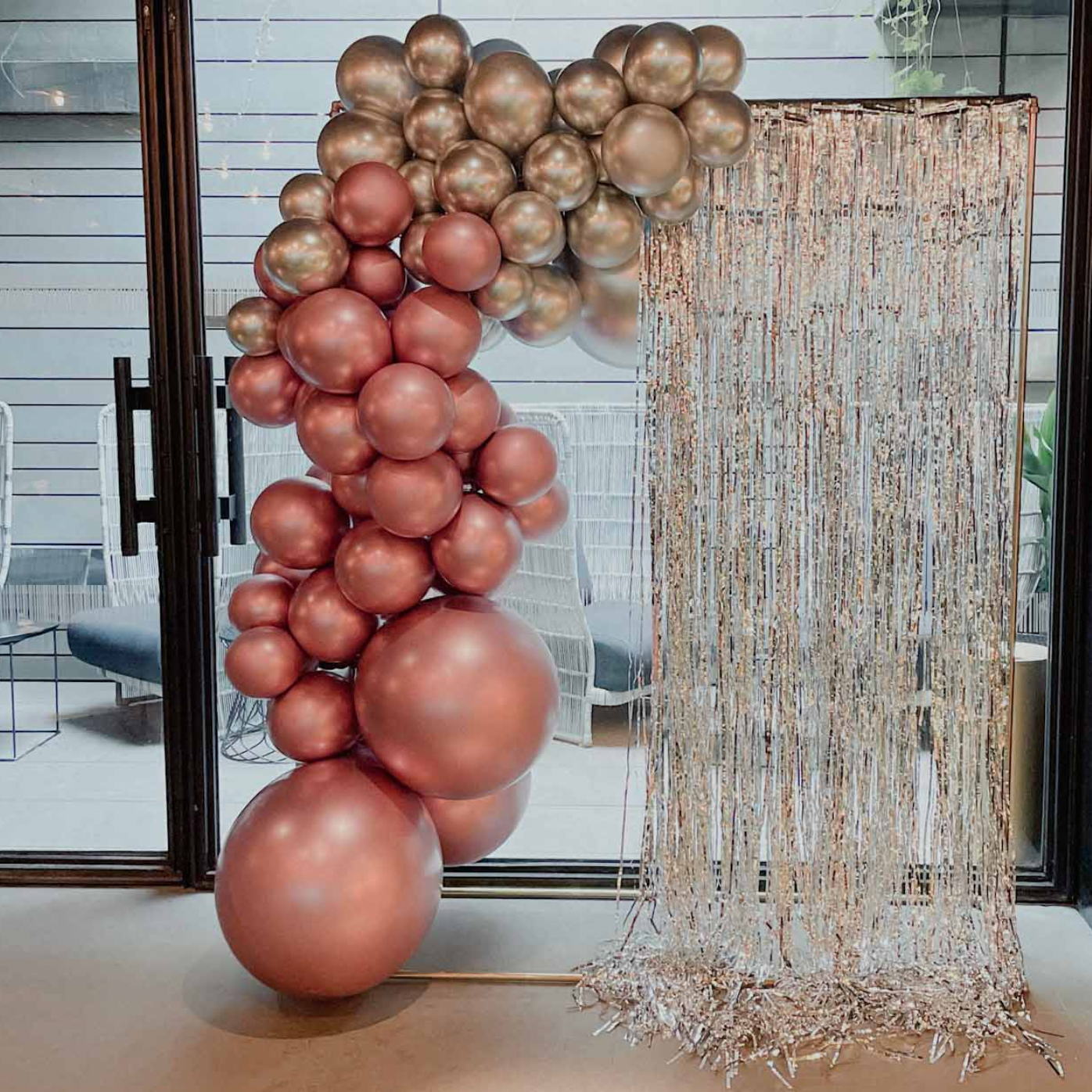 CHROME balloon garland assembled<br> (only Barcelona and Madrid)