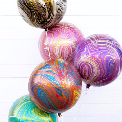 Balão Orbz mármore lilás