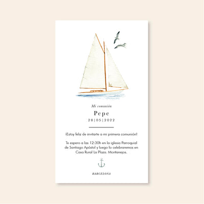 Personalized Sailboat Invitations