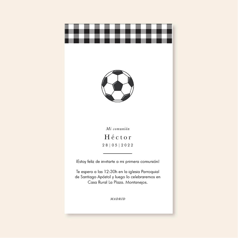 Convites personalizados Futebol