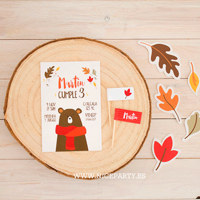 Autumn bear printable pack