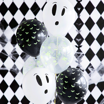 Fluorescent Halloween balloons / 3 pcs.