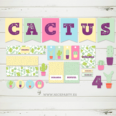 Pack imprimible Cactus Boho