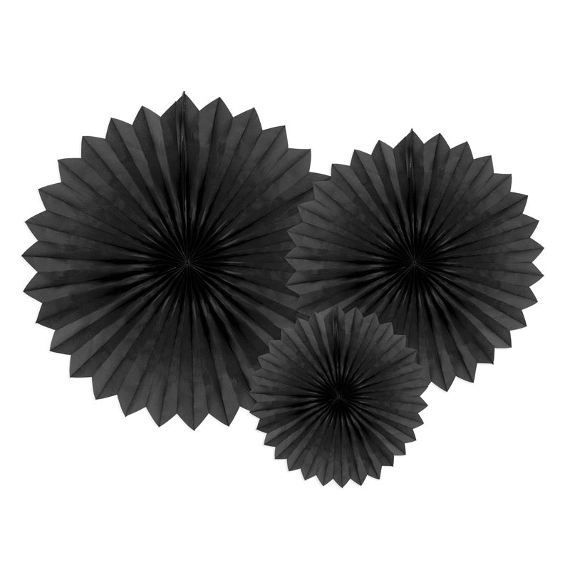 Black tissue paper fans kit
