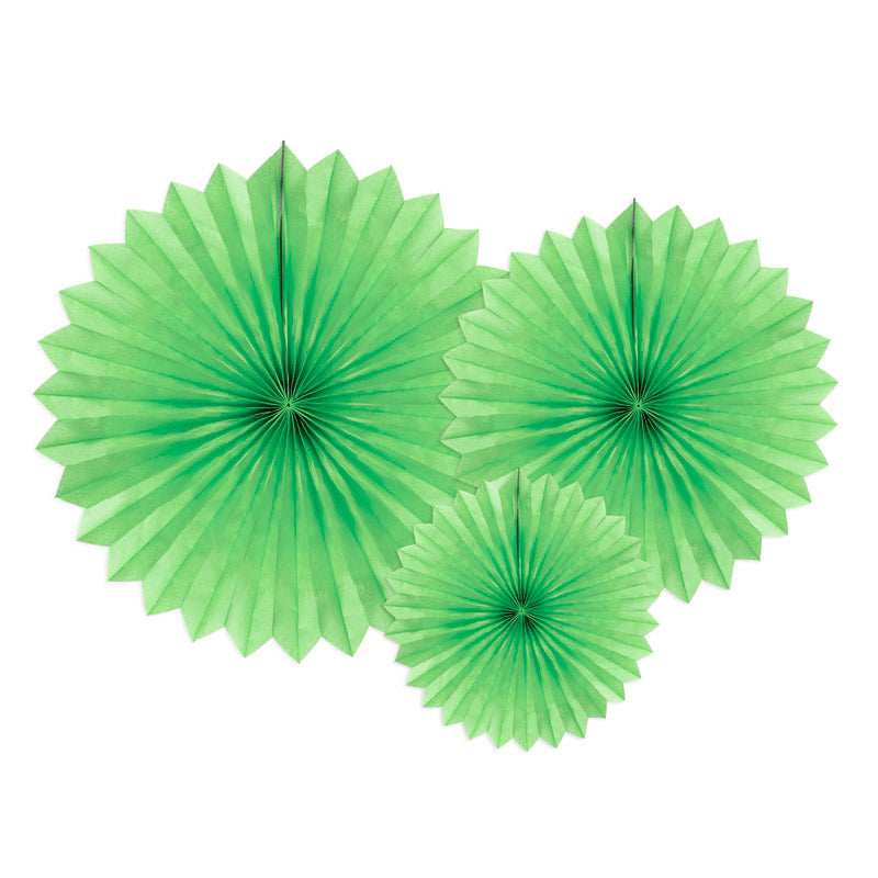 Lime green tissue paper fan kit