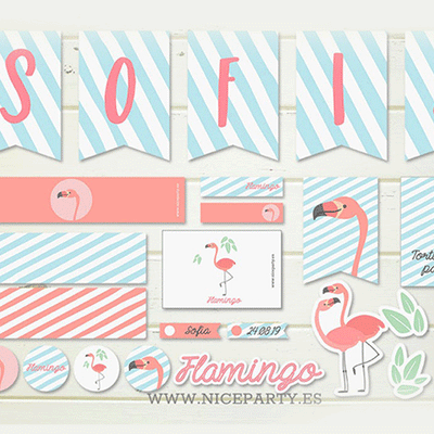 Pack imprimible Flamingo