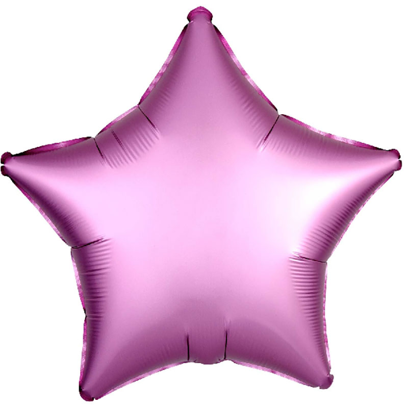 Balão Mylar estrela rosa acetinado 