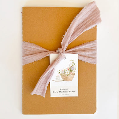 Pastel Spring personalized eco notebook / 6 units.