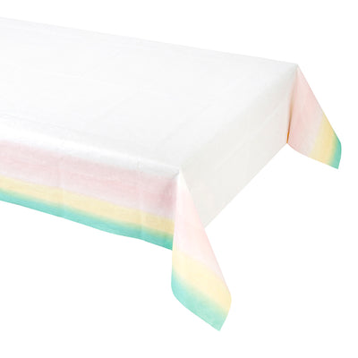 Toalha de mesa de papel em tons pastel