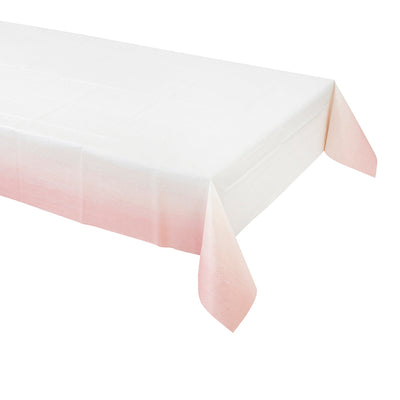 Toalha de mesa de papel degradado cor-de-rosa