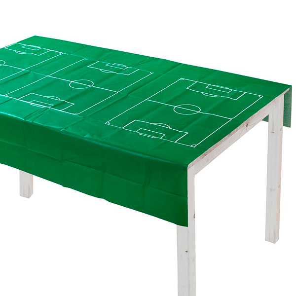 Soccer field tablecloth
