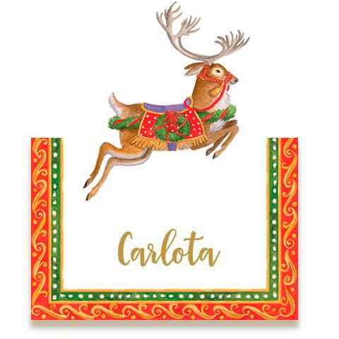 Christmas reindeer carousel placeholder / 8 pcs.
